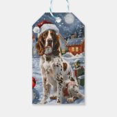 イングリッシュセッターウィンターワンダーランドクリスマスジョイ ギフトタグ (裏面)