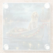 イングリッシュセッタークリスマスフェスティバル航海 ガラスコースター (裏面)