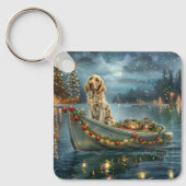 イングリッシュセッタークリスマスフェスティバル航海 キーホルダー (正面)