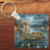 イングリッシュセッタークリスマスフェスティバル航海 キーホルダー (正面)