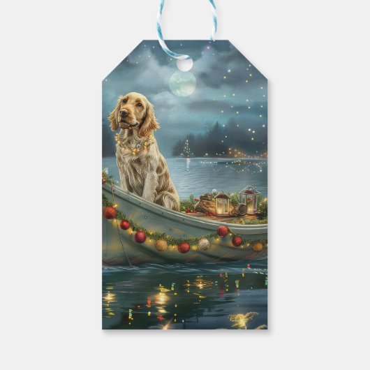イングリッシュセッタークリスマスフェスティバル航海 ギフトタグ (裏面)