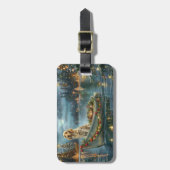 イングリッシュセッタークリスマスフェスティバル航海 ラゲッジタグ (正面縦)