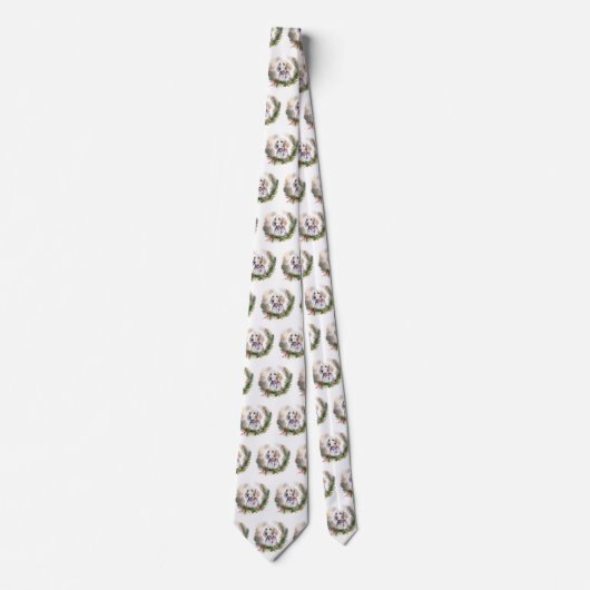 イングリッシュセッタークリスマスリースフェスティバルカップ ネクタイ (正面)