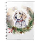 イングリッシュセッタークリスマスリースフェスティバルカップ ノートブック (正面)