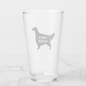 イングリッシュセッターシルエットパーソナライズされたドッグ品種 タンブラーグラス (裏面)