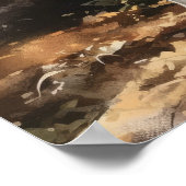 イングリッシュセッタードッグアートプリントポスター ポスター (角)