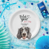 イングリッシュセッタードッグウェディングレセプション ペーパープレート (パーティー)