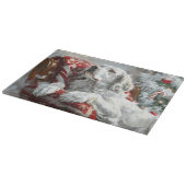 イングリッシュセッタードッグクリスマスフェスティバル カッティングボード (角)