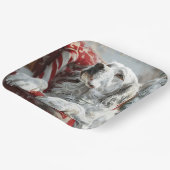 イングリッシュセッタードッグクリスマスフェスティバル ペーパープレート (傾斜あり)