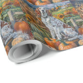 イングリッシュセッタードッグ秋の収穫感謝祭 ラッピングペーパー (ロールコーナー)