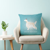 イングリッシュセッターハッピーバースデーデザイン クッション (椅子)