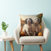 イングリッシュセッターパピー秋デライトカボチャ クッション (椅子)