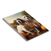 イングリッシュセッターパピー秋デライトカボチャ ノートブック (右側)