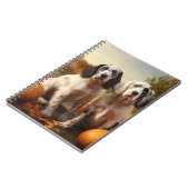 イングリッシュセッターパピー秋デライトカボチャ ノートブック (左側)