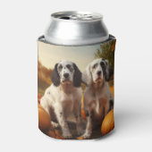 イングリッシュセッターパピー秋デライトカボチャ 缶クーラー (缶正面)