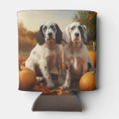 イングリッシュセッターパピー秋デライトカボチャ 缶クーラー (裏面)