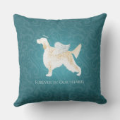 イングリッシュセッターペットメモリアルエンジェルドッグ クッション (裏面)