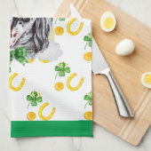イングリッシュセッターホリデーホームデコールSt patricks day キッチンタオル (四つ折り)