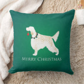 イングリッシュセッターメリークリスマスデザイン クッション (ブランケット)