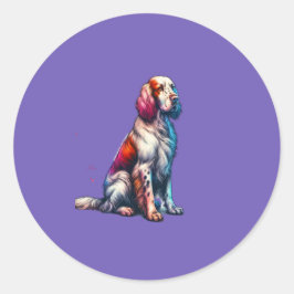 イングリッシュセッター犬 ラウンドシール