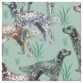 イングリッシュセッター生地 ファブリック (クローズアップ)