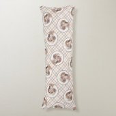 イングリッシュセッター絵を描オレンジベルトンのペットドッグアート ボディピロー (正面縦)