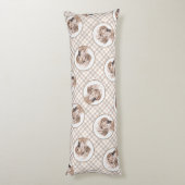 イングリッシュセッター絵を描オレンジベルトンのペットドッグアート ボディピロー (裏面 (縦))