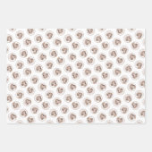 イングリッシュセッター絵を描オレンジベルトンのペットドッグアート ラッピングペーパーシート (正面2)