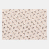 イングリッシュセッター絵を描オレンジベルトンのペットドッグアート ラッピングペーパーシート (正面)