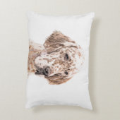 イングリッシュセッター絵画オレンジベルトンのドッグアート アクセントクッション (裏面(縦))