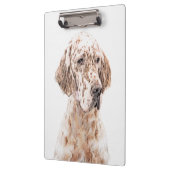 イングリッシュセッター絵画オレンジベルトンのドッグアート クリップボード (左)