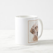 イングリッシュセッター絵画オレンジベルトンのドッグアート コーヒーマグカップ (正面右)