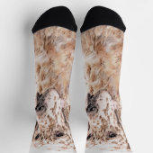 イングリッシュセッター絵画オレンジベルトンのドッグアート ソックス (上部)