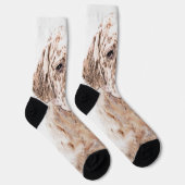 イングリッシュセッター絵画オレンジベルトンのドッグアート ソックス (右)