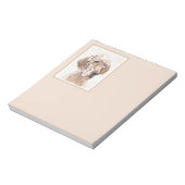 イングリッシュセッター絵画オレンジベルトンのドッグアート ノートパッド (回転)