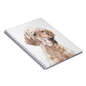 イングリッシュセッター絵画オレンジベルトンのドッグアート ノートブック (右側)