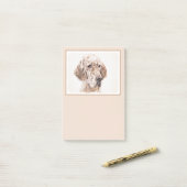 イングリッシュセッター絵画オレンジベルトンのドッグアート ポストイット (デスク上)