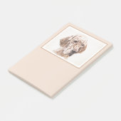 イングリッシュセッター絵画オレンジベルトンのドッグアート ポストイット (アングル)