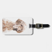 イングリッシュセッター絵画オレンジベルトンのドッグアート ラゲッジタグ (正面横)