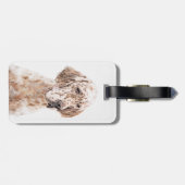 イングリッシュセッター絵画オレンジベルトンのドッグアート ラゲッジタグ (裏面横)