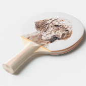 イングリッシュセッター絵画オレンジベルトンのドッグアート 卓球ラケット (正面アングル)