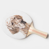 イングリッシュセッター絵画オレンジベルトンのドッグアート 卓球ラケット (横)