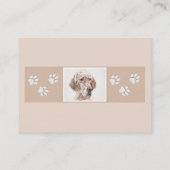 イングリッシュセッター絵画オレンジベルトンのドッグアート 名刺 (裏面)