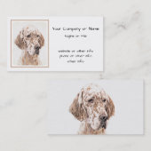 イングリッシュセッター絵画オレンジベルトンのドッグアート 名刺 (正面/裏面)