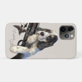 イングリッシュセッター、かわいい子犬コーヒーマグフラスコトート Case-Mate iPhoneケース (裏面(横))