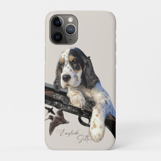イングリッシュセッター、かわいい子犬コーヒーマグフラスコトート Case-Mate iPhoneケース (裏)