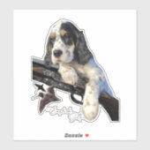 イングリッシュセッター、かわいい子犬 シール (シート)