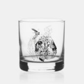 イングリッシュセッター、ウッドコック狩り ウイスキーグラス (裏面)