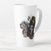 イングリッシュセッター、ウッドコック狩り カフェラテマグ (右アングル)