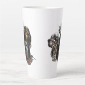 イングリッシュセッター、ウッドコック狩り カフェラテマグ (正面)